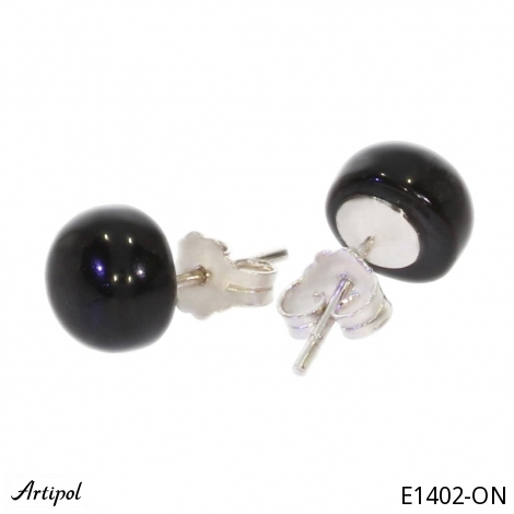Ohrringe E1402-ON mit echter Schwarzem Onyx
