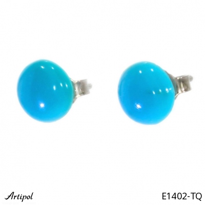 Boucles d'oreilles E1402-TQ en Turquoise véritable