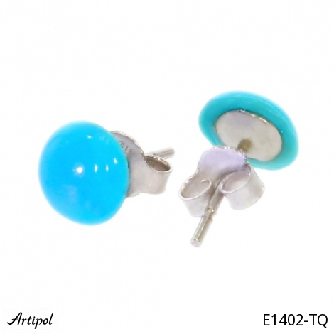 Earrings E1402-TQ with real Turquoise