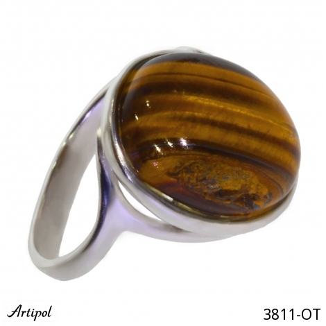 Bague 3811-OT en Oeil de tigre véritable