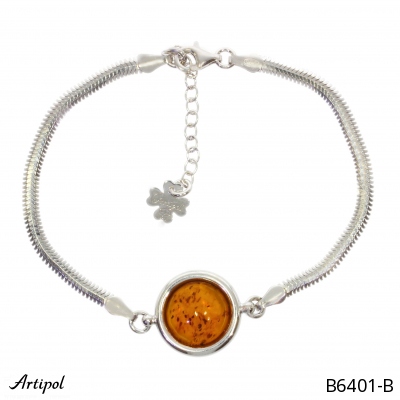Bracelet B6401-B with real Amber
