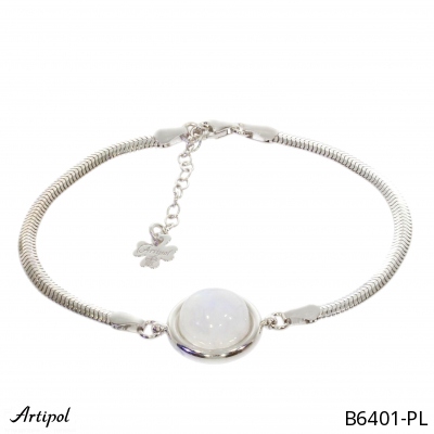 Bracelet B6401-PL with real Moonstone