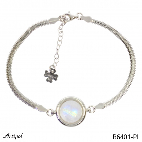 Armreif B6401-PL mit echter Mondstein