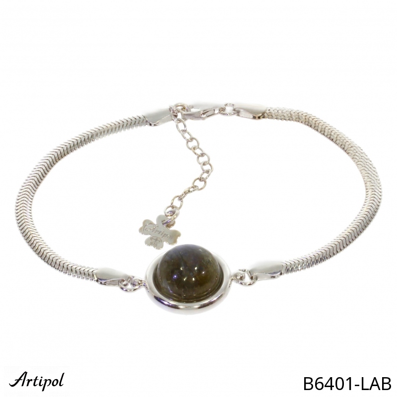 Bracelet B6401-LAB with real Labradorite