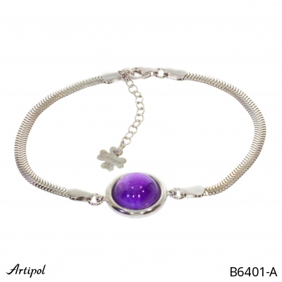 Bracelet B6401-A with real Amethyst