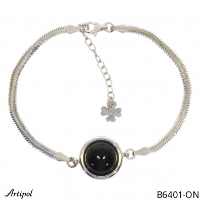 Bracelet B6401-ON with real Black Onyx