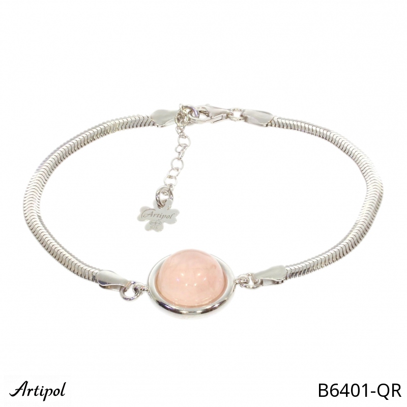 Bracelet B6401-QR en Quartz rose véritable