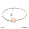 Bracelet B6401-QR with real Rose quartz