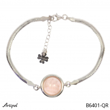 Bracelet B6401-QR en Quartz rose véritable