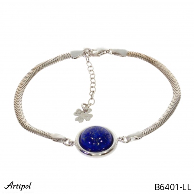 Bracelet B6401-LL with real Lapis-lazuli