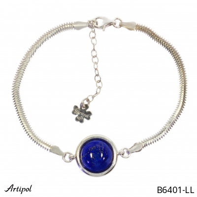 Bracelet B6401-LL with real Lapis lazuli