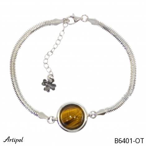 Bracelet B6401-OT en Oeil de tigre véritable