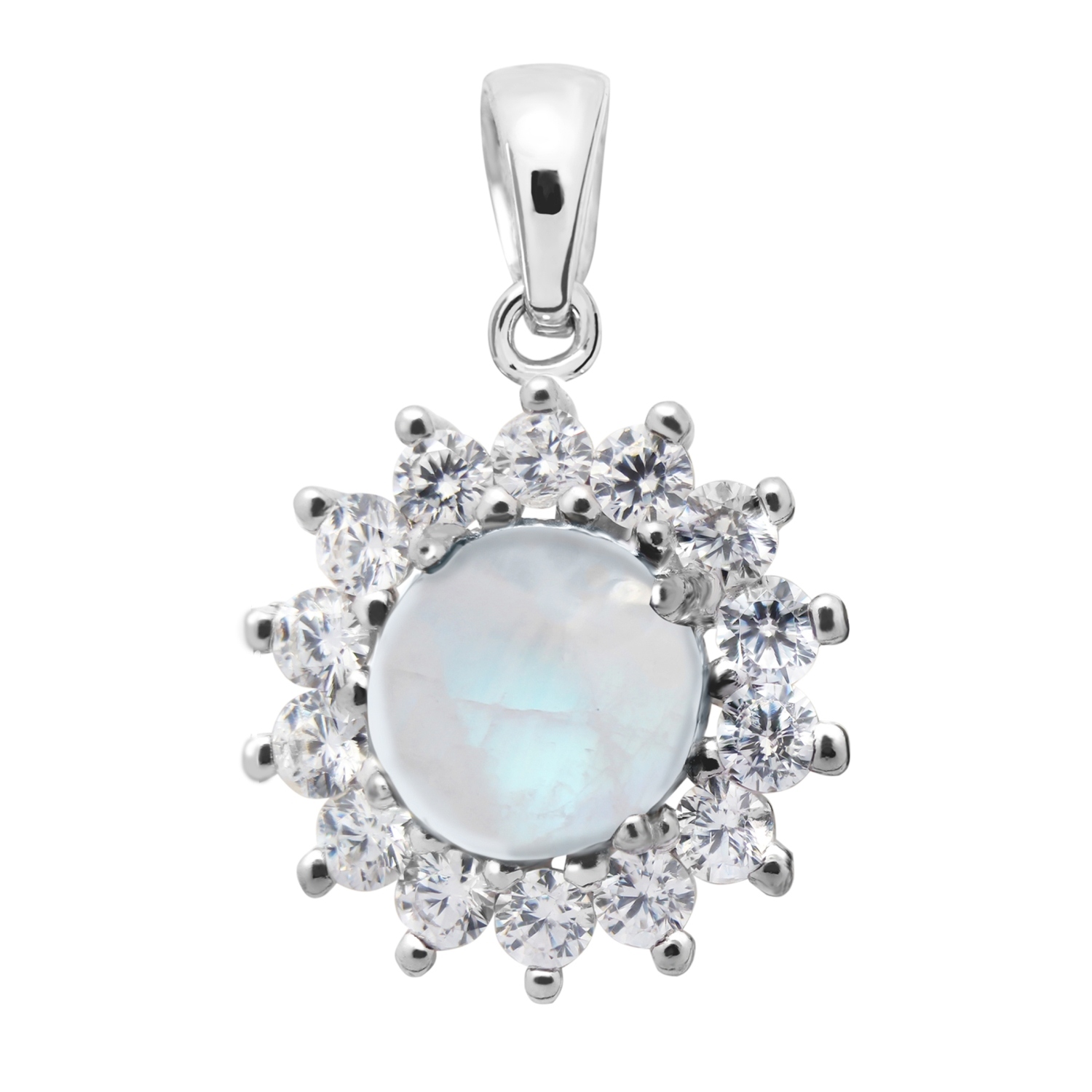 Pendentif Argent Rhodié Avec Pierre Naturelle - Style Français Artipol Modèle P3416 - Fabriqué En Europe - 13