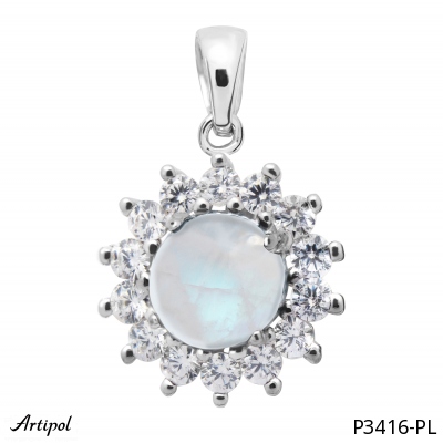 Pendentif P3416-PL en Pierre de lune véritable