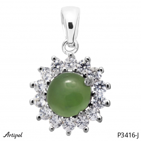 Pendant P3416-J with real Jade