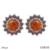 Earrings E5810-B with real Amber