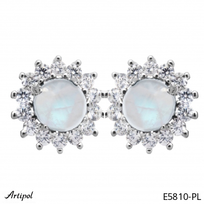 Earrings E5810-PL with real Moonstone