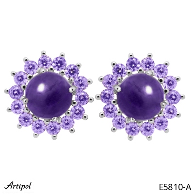 Kolczyki E5810-A z Ametystem