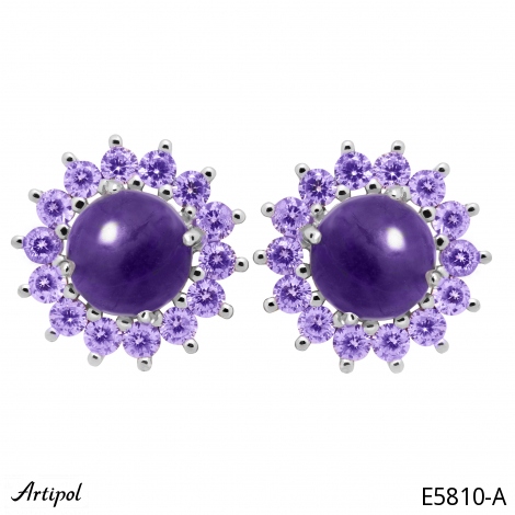 Kolczyki E5810-A z Ametystem