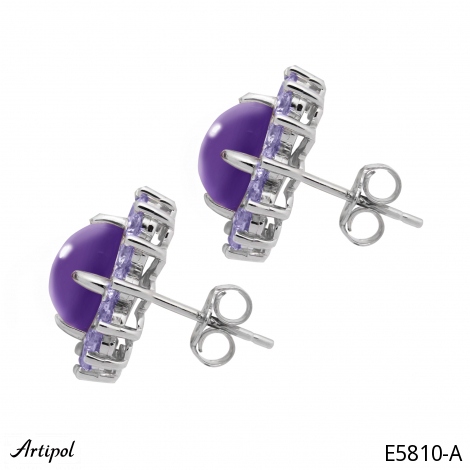 Earrings E5810-A with real Amethyst
