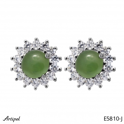 Earrings E5810-J with real Jade
