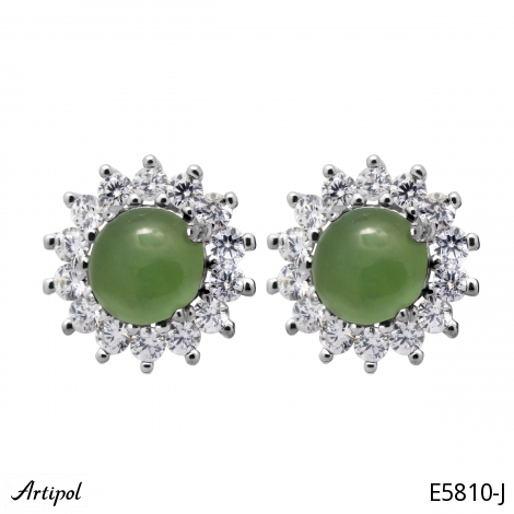 Earrings E5810-J with real Jade