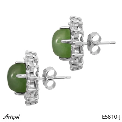 Earrings E5810-J with real Jade