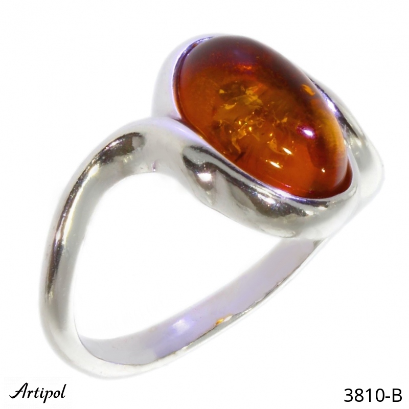 Ring 3810-B with real Amber