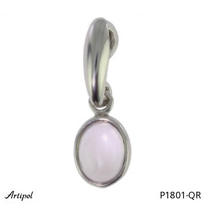 Pendant P1801-QR with real Rose quartz