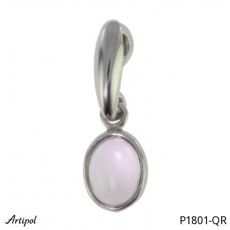 Pendentif P1801-QR en Quartz rose véritable