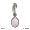 Pendant P1801-QR with real Rose Quartz