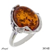 Ring 3414-B with real Amber