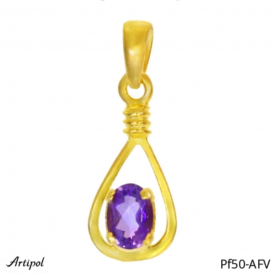 Pendant PF50-AFV with real Amethyst gold plated