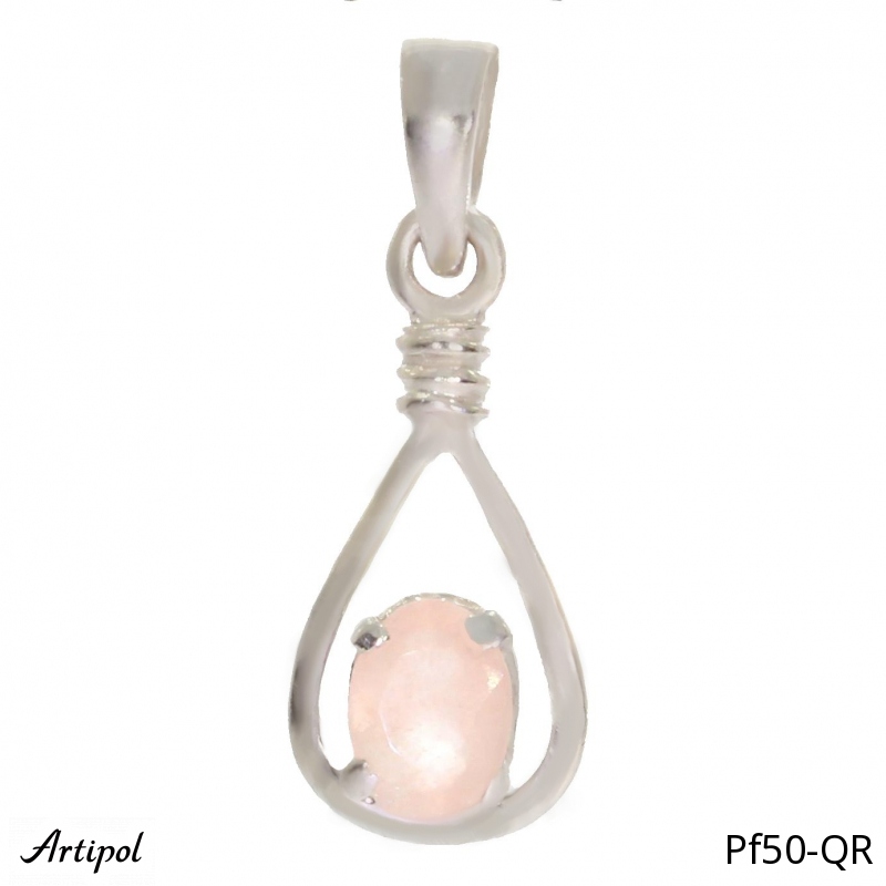 Pendentif PF50-QR en Quartz rose véritable