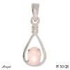Pendant PF50-QR with real Rose Quartz