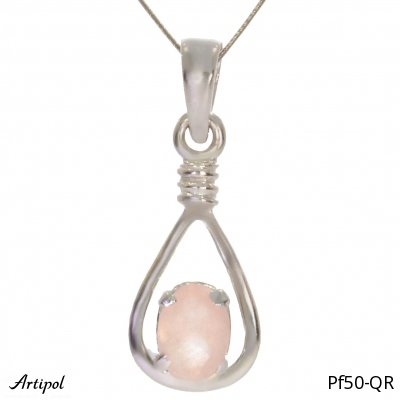 Pendant PF50-QR with real Rose quartz