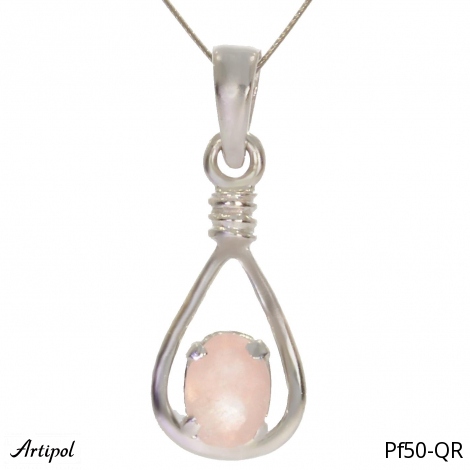 Pendant PF50-QR with real Rose quartz