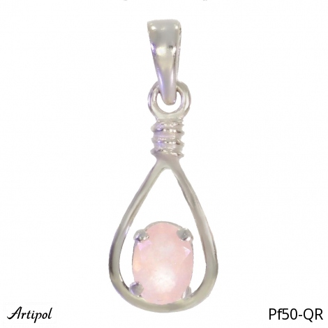 Pendentif PF50-QR en Quartz rose véritable
