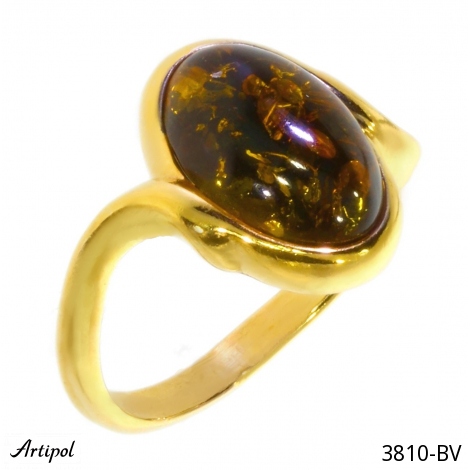 Ring 3810-BV with real Amber
