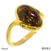 Ring 3810-BV with real Amber gold plated