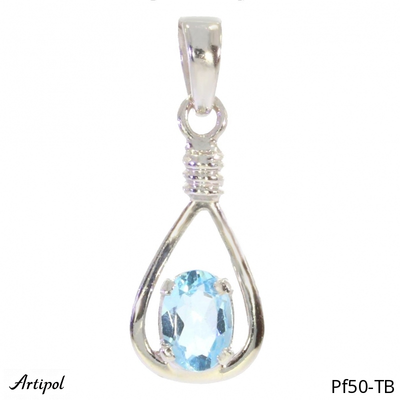 Pendant PF50-TB with real Blue topaz