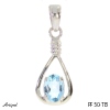 Pendentif PF50-TB en Topaze bleue véritable