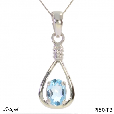 Pendant PF50-TB with real Blue topaz