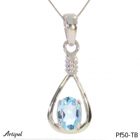 Pendentif PF50-TB en Topaze bleue véritable