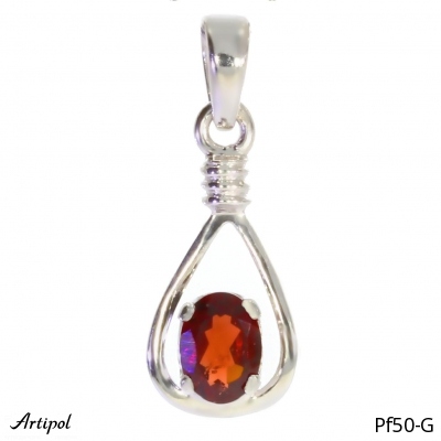 Pendant PF50-G with real Red garnet