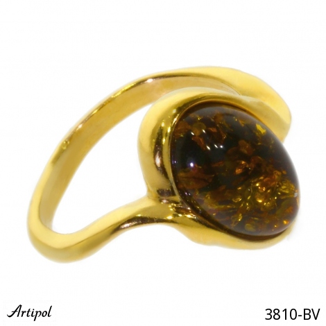 Ring 3810-BV with real Amber