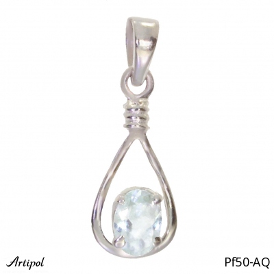 Pendant PF50-AQ with real Aquamarine