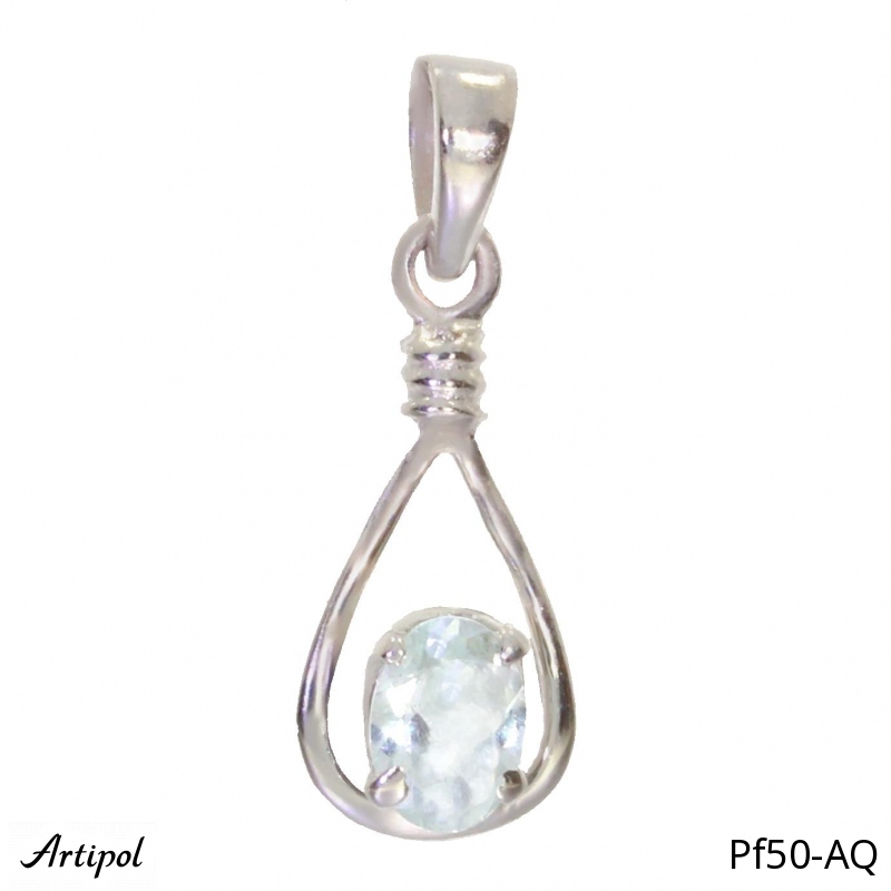 Pendentif PF50-AQ en Aigue-marine véritable