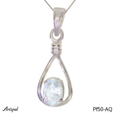 Pendentif PF50-AQ en Aigue-marine véritable