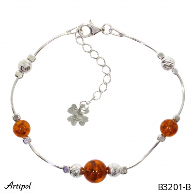 Bracelet B3201-B with real Amber